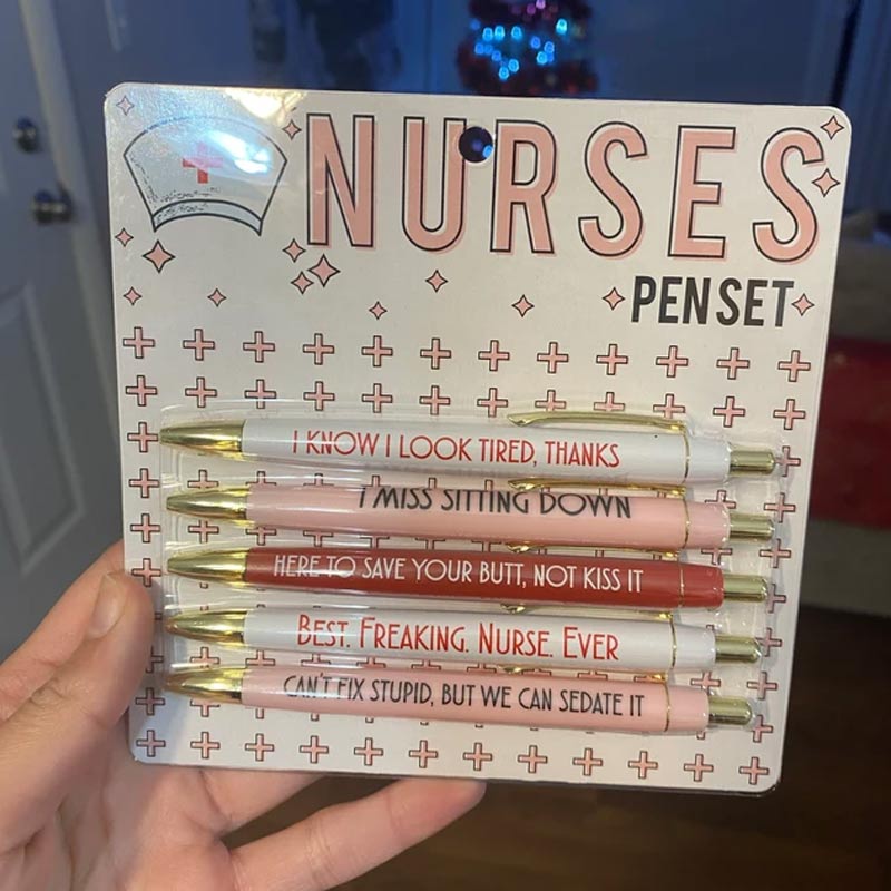 Avtoit | Funny Nurse Ballpoint Pen Set (Set of 5)