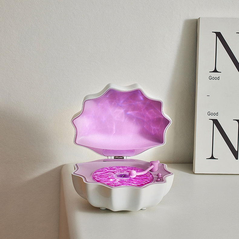 Avtoit | Shell Lamp Waves Retro Bluetooth Turntable LED Night Light - Perfect Gift for Kids and Girls