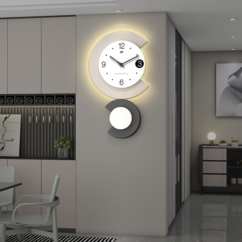 Avtoit | Modern LED Lamp Silent Wall Clock for Living Room