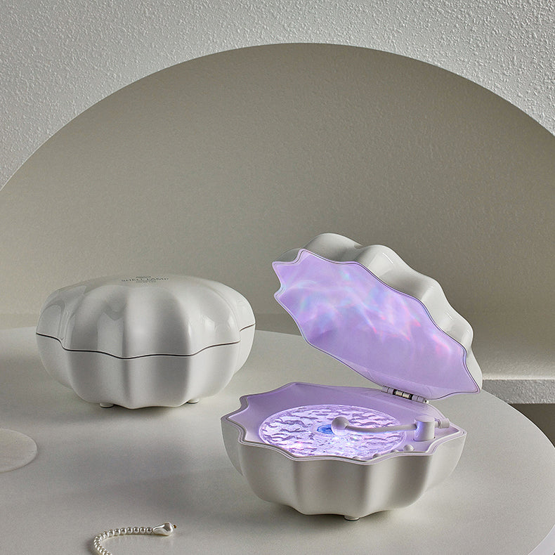 Avtoit | Shell Lamp Waves Retro Bluetooth Turntable LED Night Light - Perfect Gift for Kids and Girls