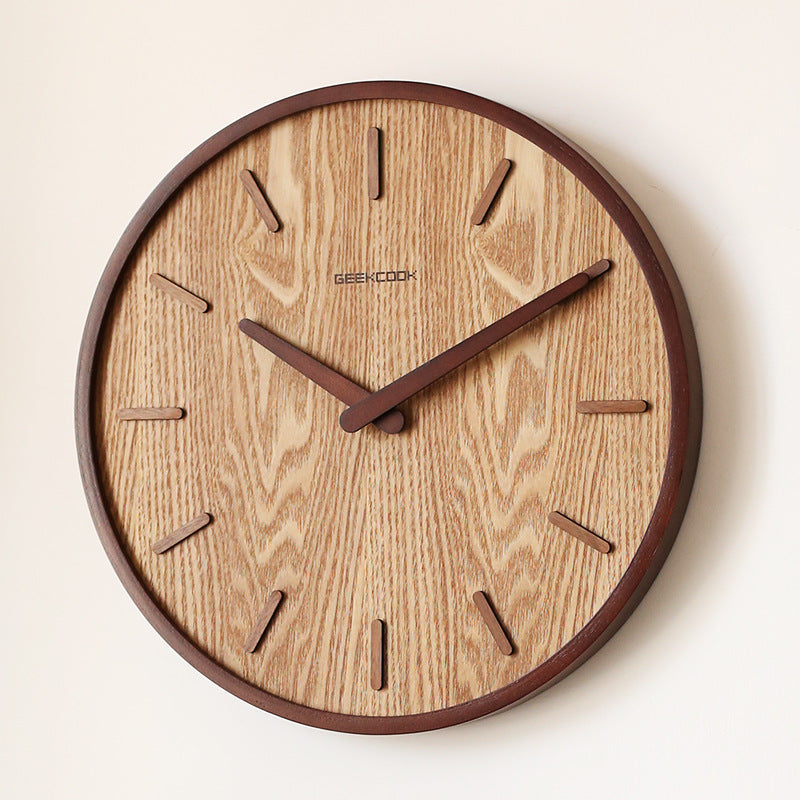 Avtoit | Minimalistic Quiet Wooden Wall Clock 12 Inch