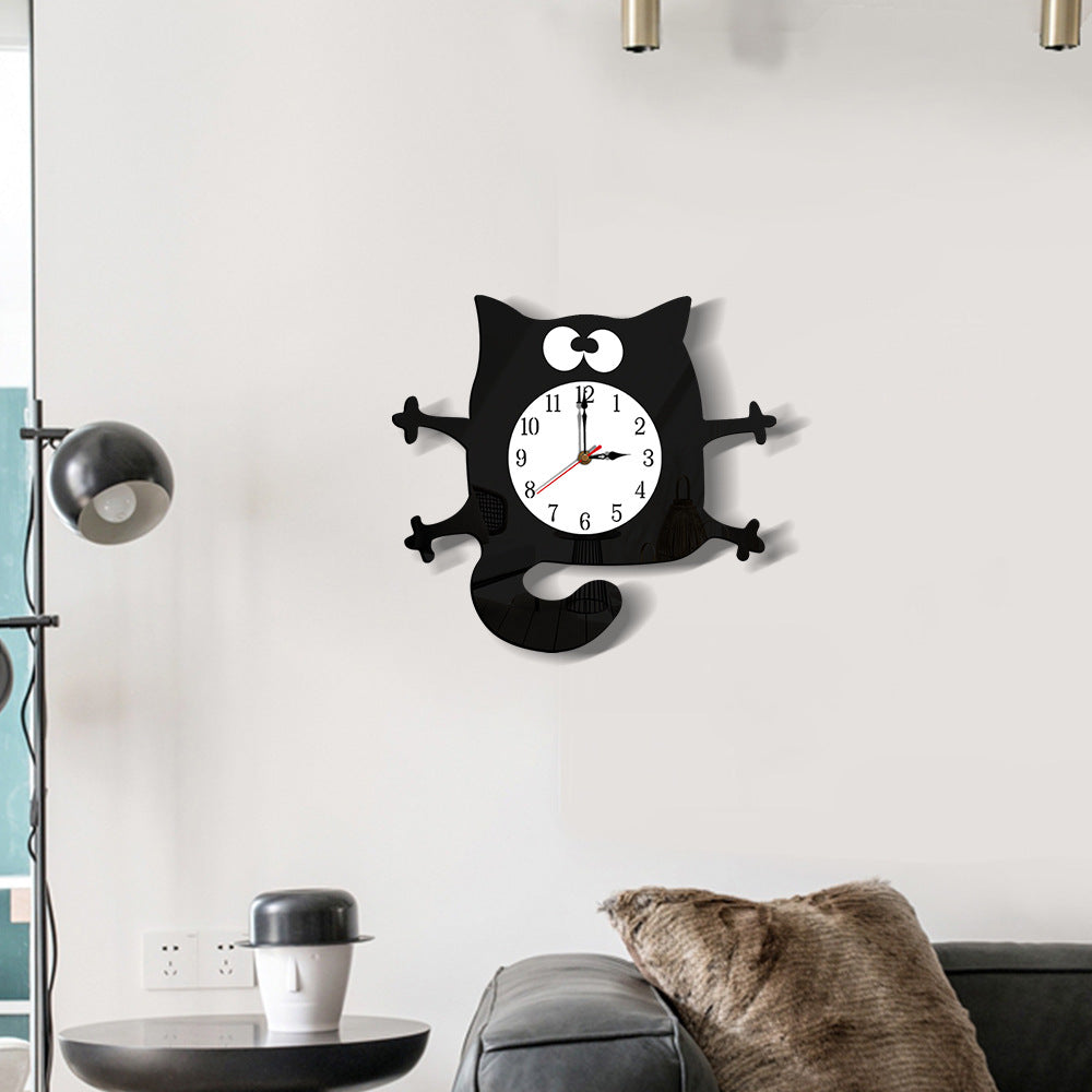 Avtoit | Silent Cat Wall Decoration Clock for Children's Room