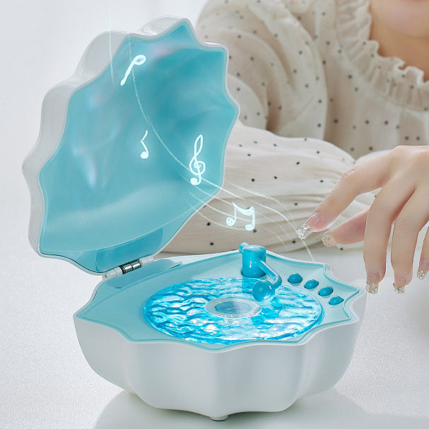 Avtoit | Shell Lamp Waves Retro Bluetooth Turntable LED Night Light - Perfect Gift for Kids and Girls