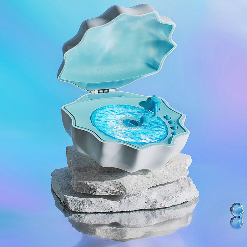 Avtoit | Shell Lamp Waves Retro Bluetooth Turntable LED Night Light - Perfect Gift for Kids and Girls