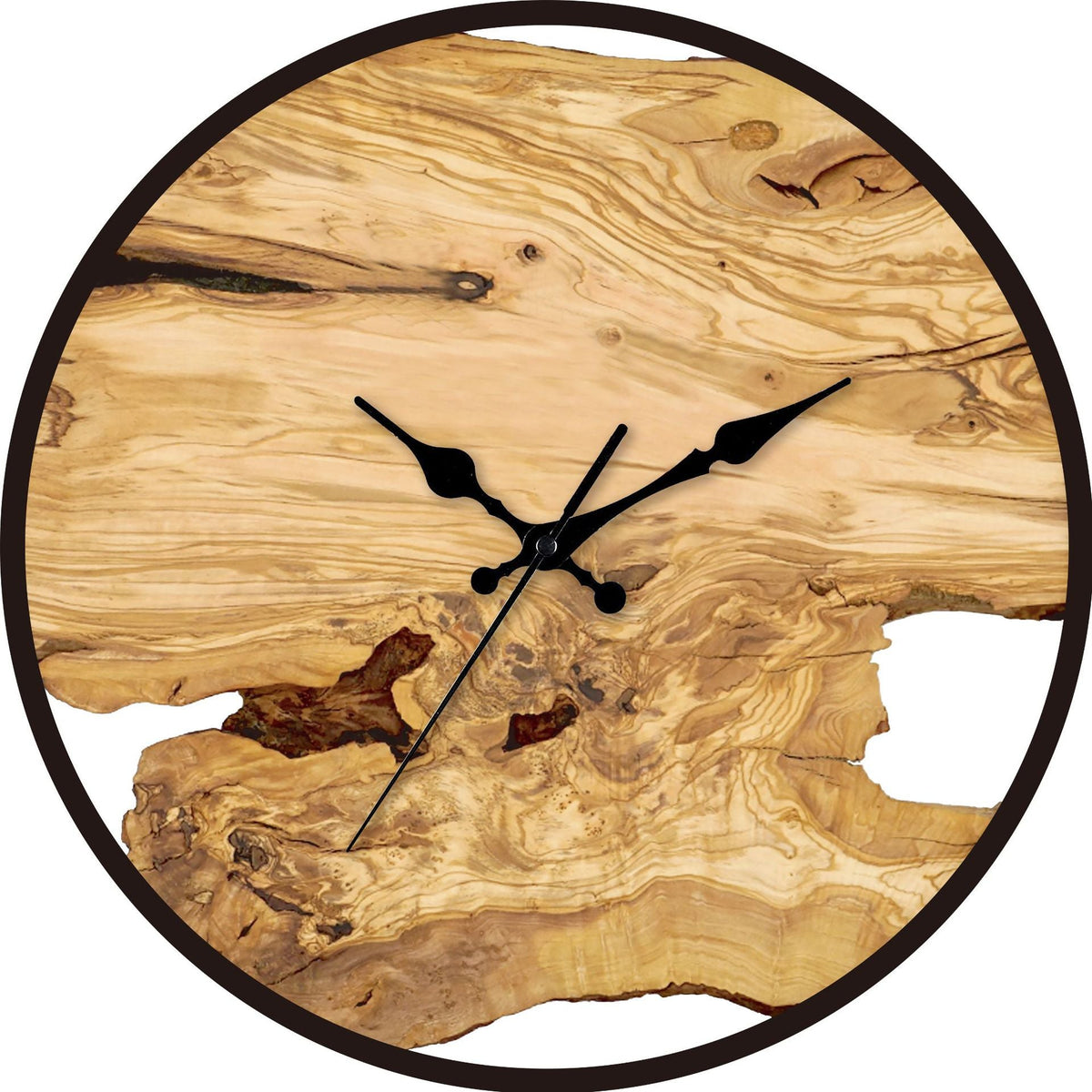 Avtoit | Wood imitation acrylic silent wall clock for the living room 30 cm