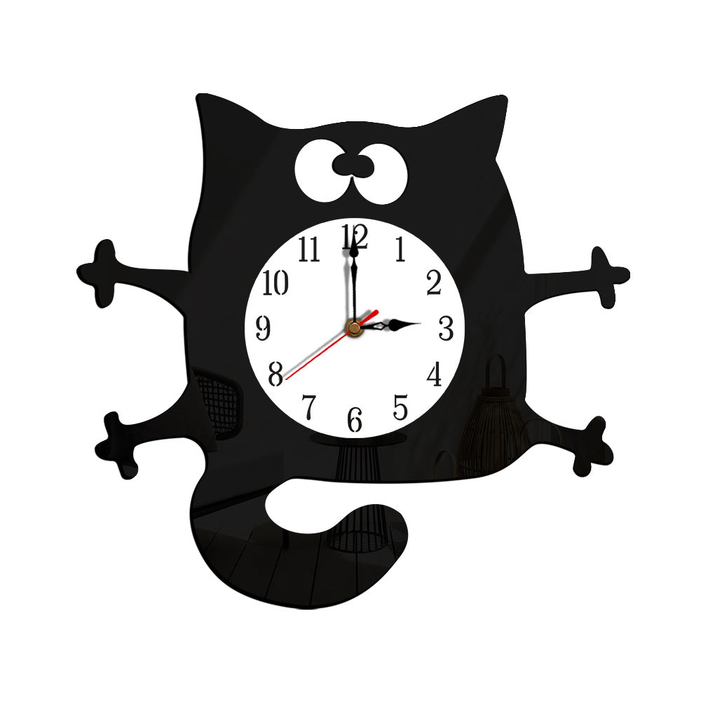 Avtoit | Silent Cat Wall Decoration Clock for Children's Room