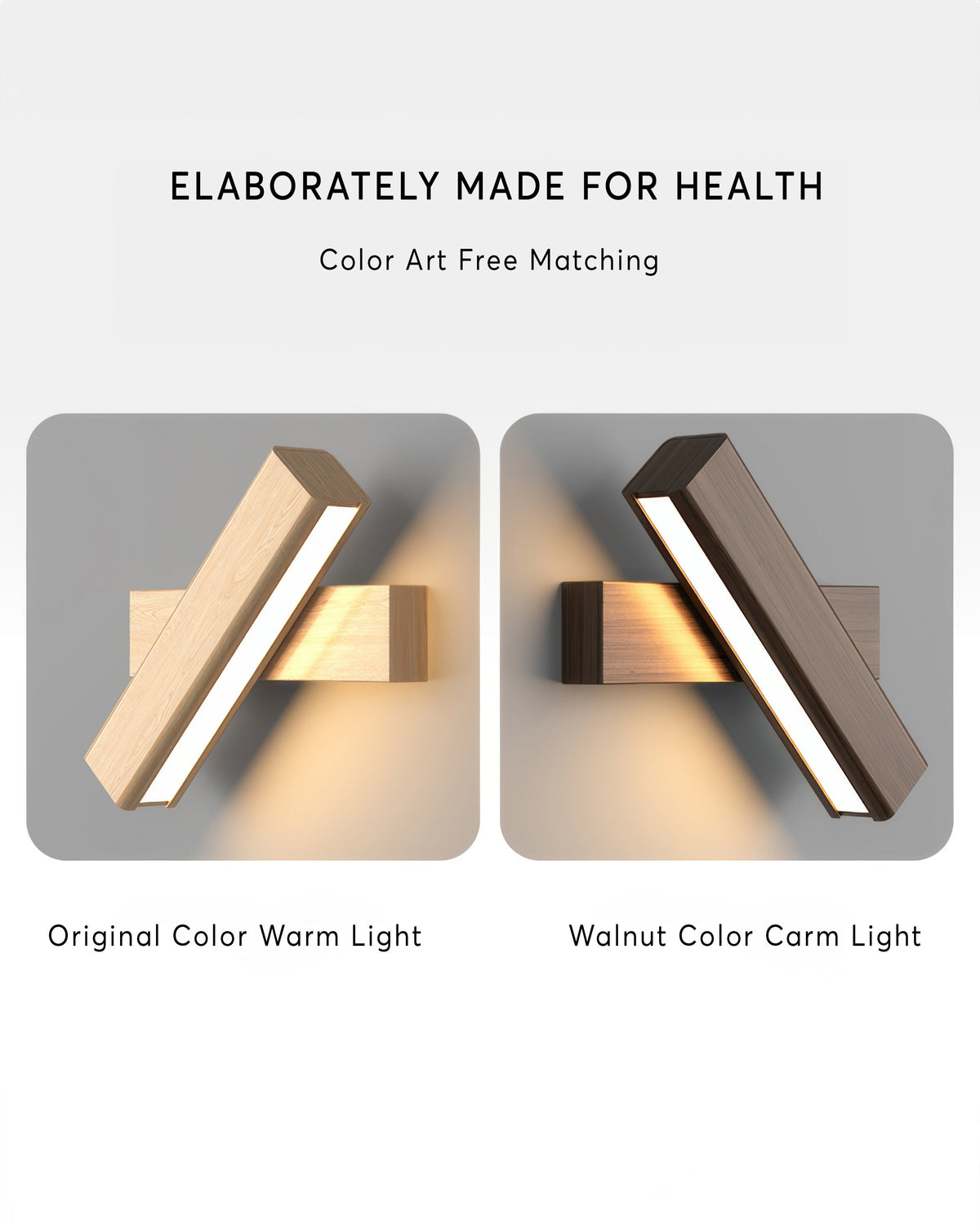 Avtoit | Rotatable wall lamp with Nordic wood grain