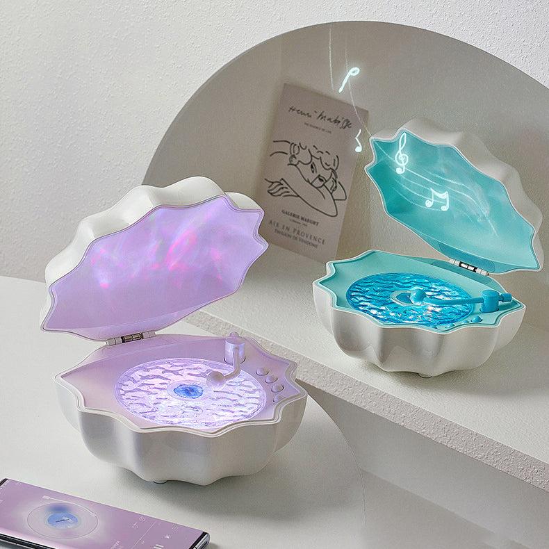 Avtoit | Shell Lamp Waves Retro Bluetooth Turntable LED Night Light - Perfect Gift for Kids and Girls