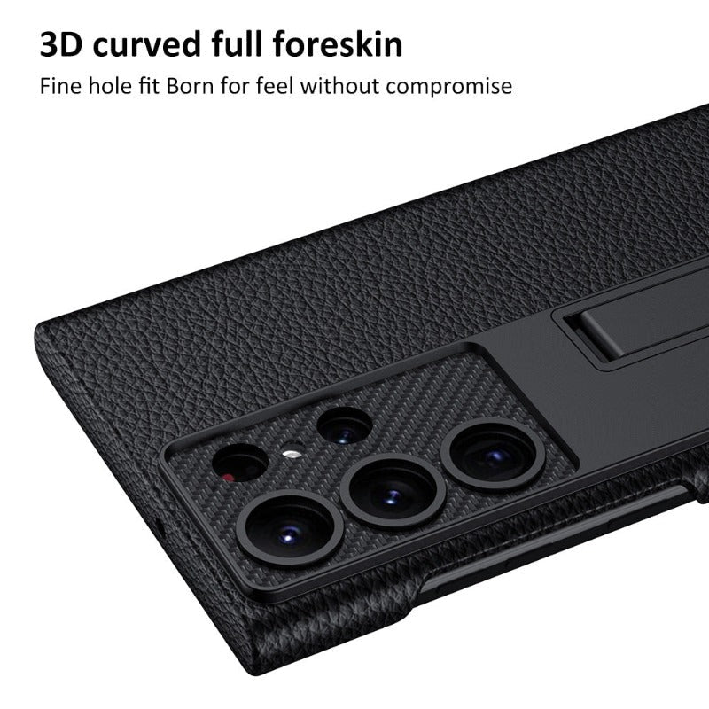Avtoit | Luxurious, ultra-thin leather phone case, shockproof, for Samsung Galaxy 23