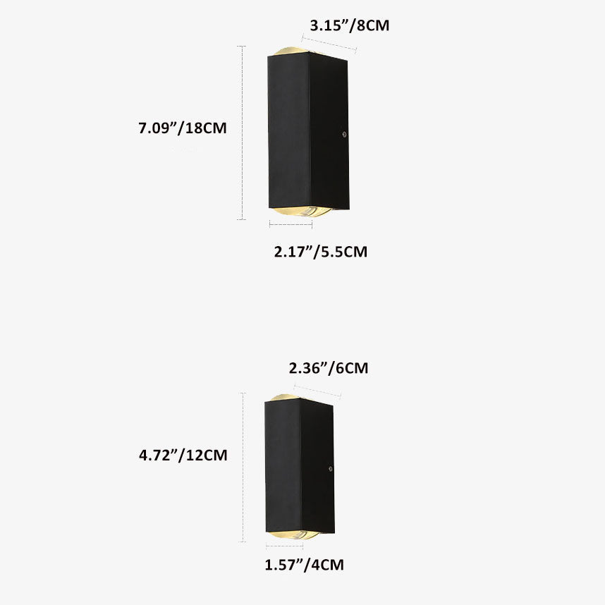 Avtoit | Modern Waterproof LED Outdoor Wall Light – Rectangular Aluminium Fixture