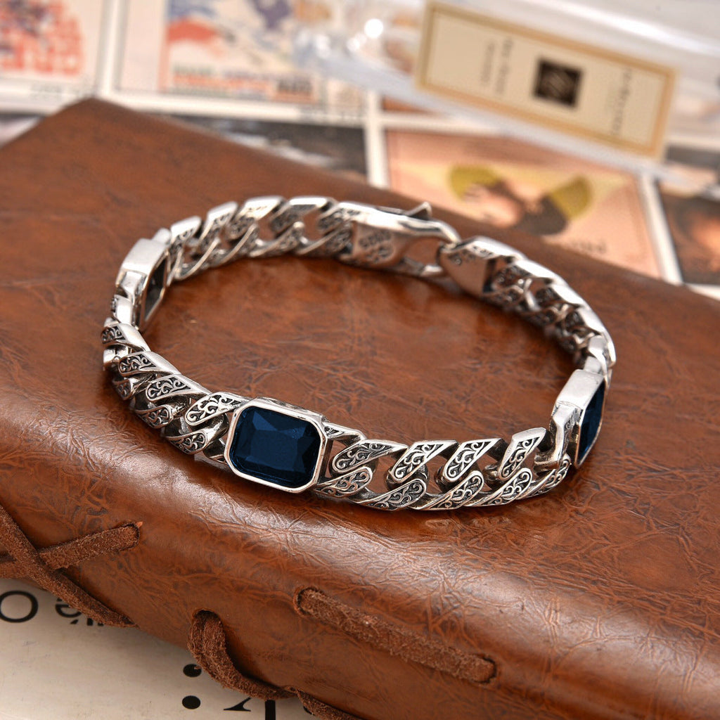 Avtoit | Totem Design Diamond Pattern Bracelet – Unisex Copper Chain with 9mm Width