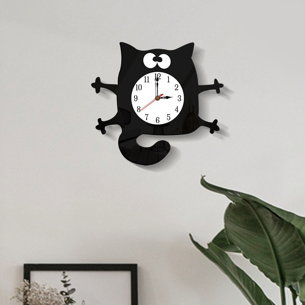 Avtoit | Silent Cat Wall Decoration Clock for Children's Room