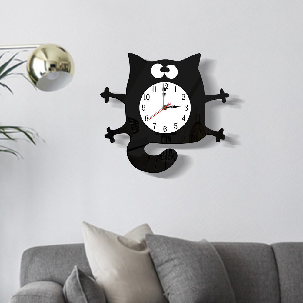 Avtoit | Silent Cat Wall Decoration Clock for Children's Room