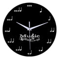 Avtoit | Music notes wall decoration quiet round clock