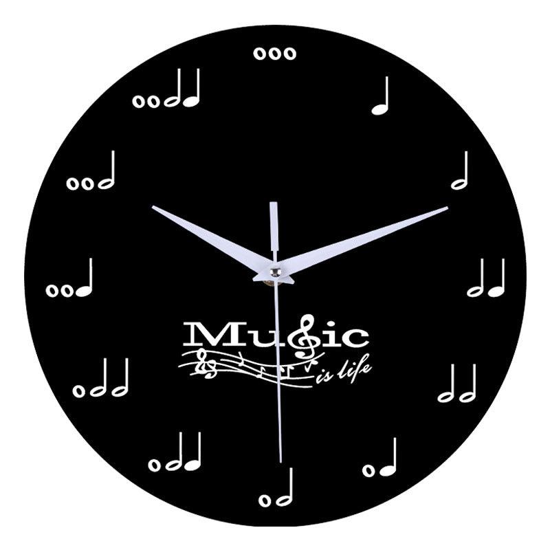 Avtoit | Music notes wall decoration quiet round clock