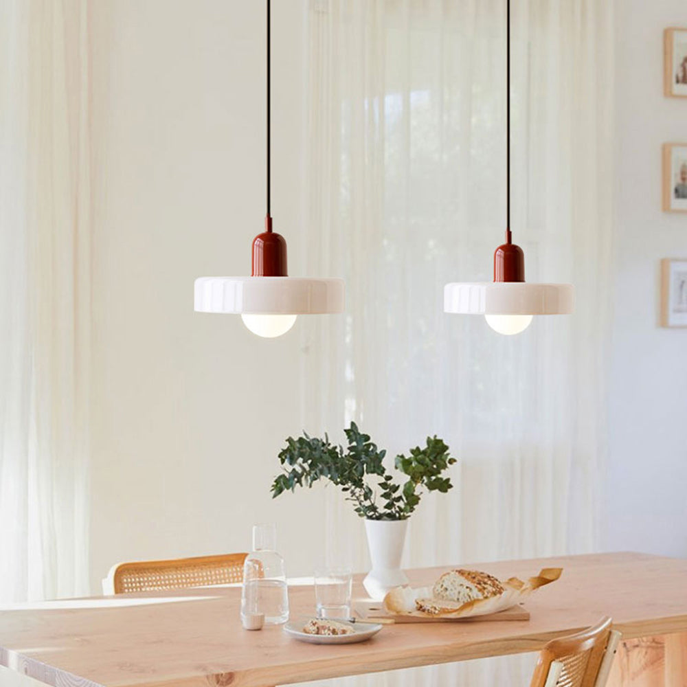Avtoit | Coloured Glass Pendant Light – Elegant Bauhaus-Style Hanging Lamp for Living Room & Dining Area