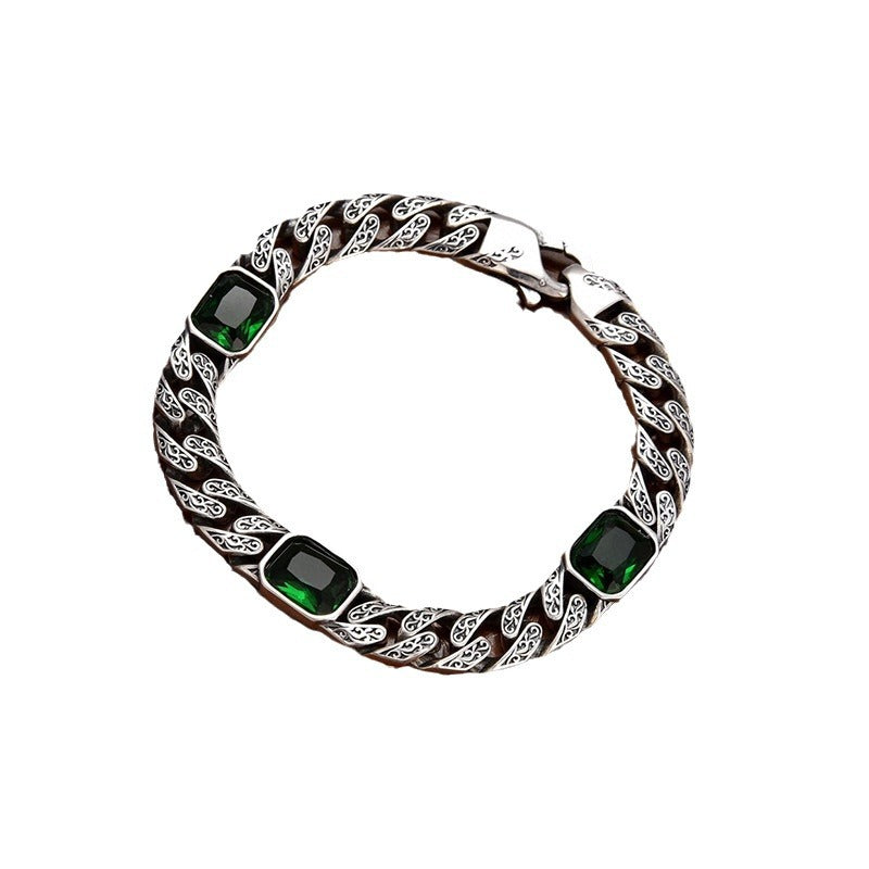 Avtoit | Totem Design Diamond Pattern Bracelet – Unisex Copper Chain with 9mm Width