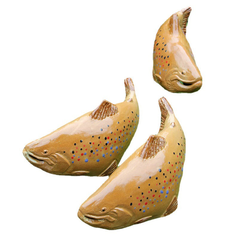 Koi Garden Fish Sculpture for Outdoor Décor