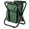 Avtoit | Outdoor portable foldable camping chair lightweight fishing beach chair stainless steel tube folding chair with cooler bag (Green)