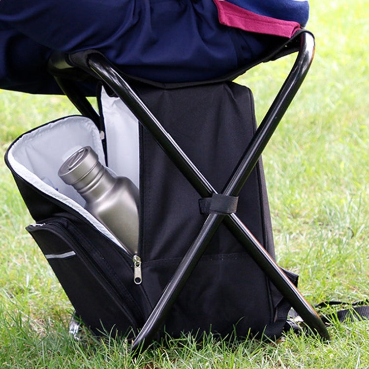 Avtoit | Outdoor portable foldable camping chair lightweight fishing beach chair stainless steel tube folding chair with cooler bag (Green)