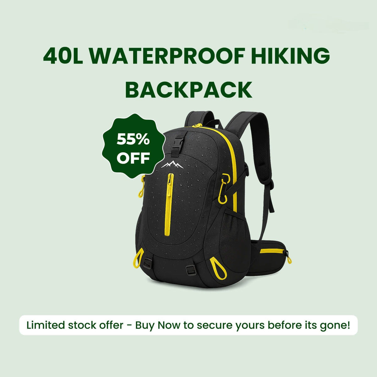 Avtoit | 40L Waterproof Hiking Backpack with Multiple Compartments for Outdoor Adventures and Travel