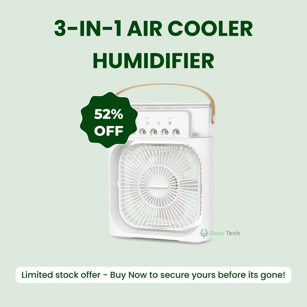 Avtoit | 3-in-1 Air Cooler Humidifier | Portable, Adjustable Fan Speeds & Ideal for Bedrooms, Offices & Small Spaces