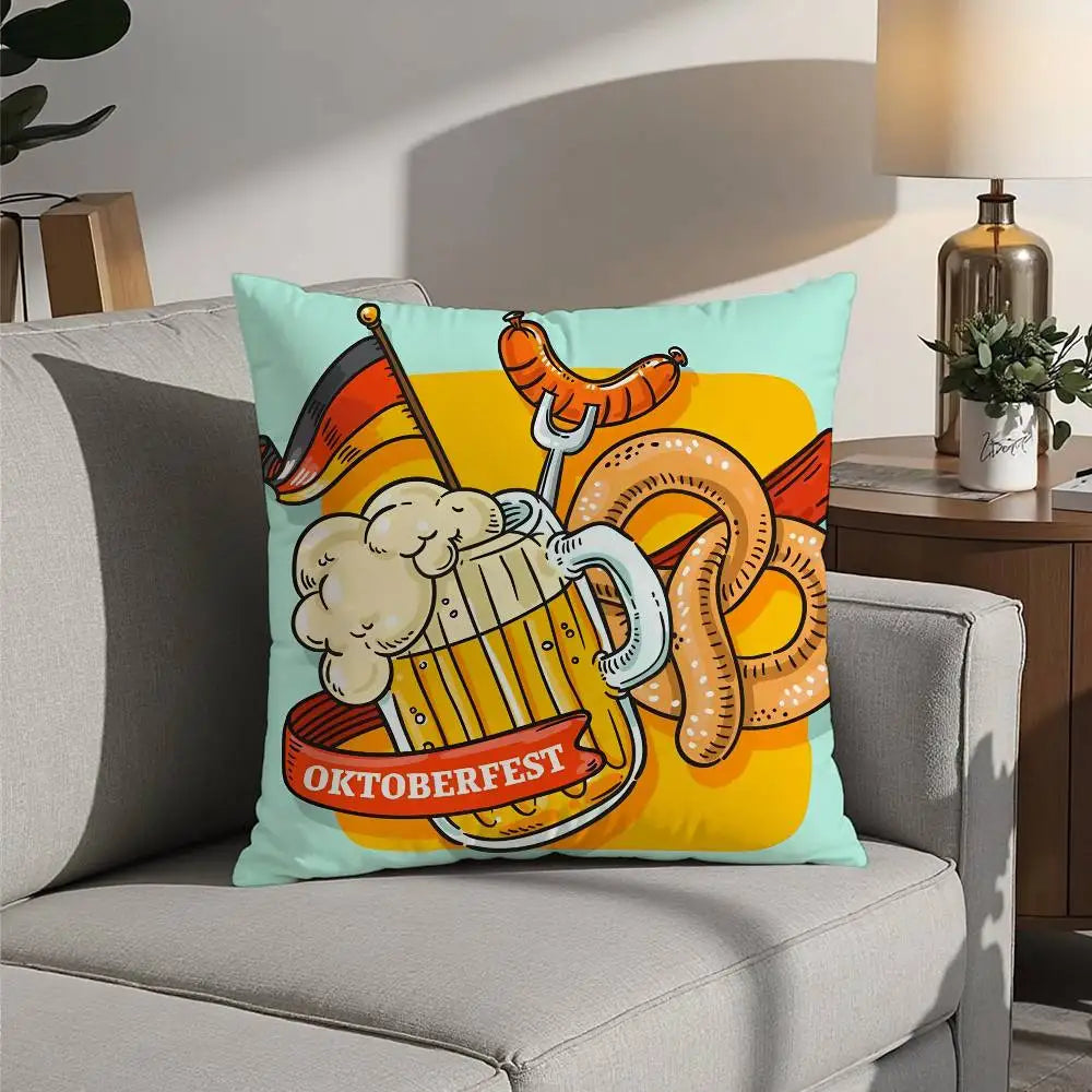Avtoit | Oktoberfest Cushion Printing | Decorative Plush Cushion