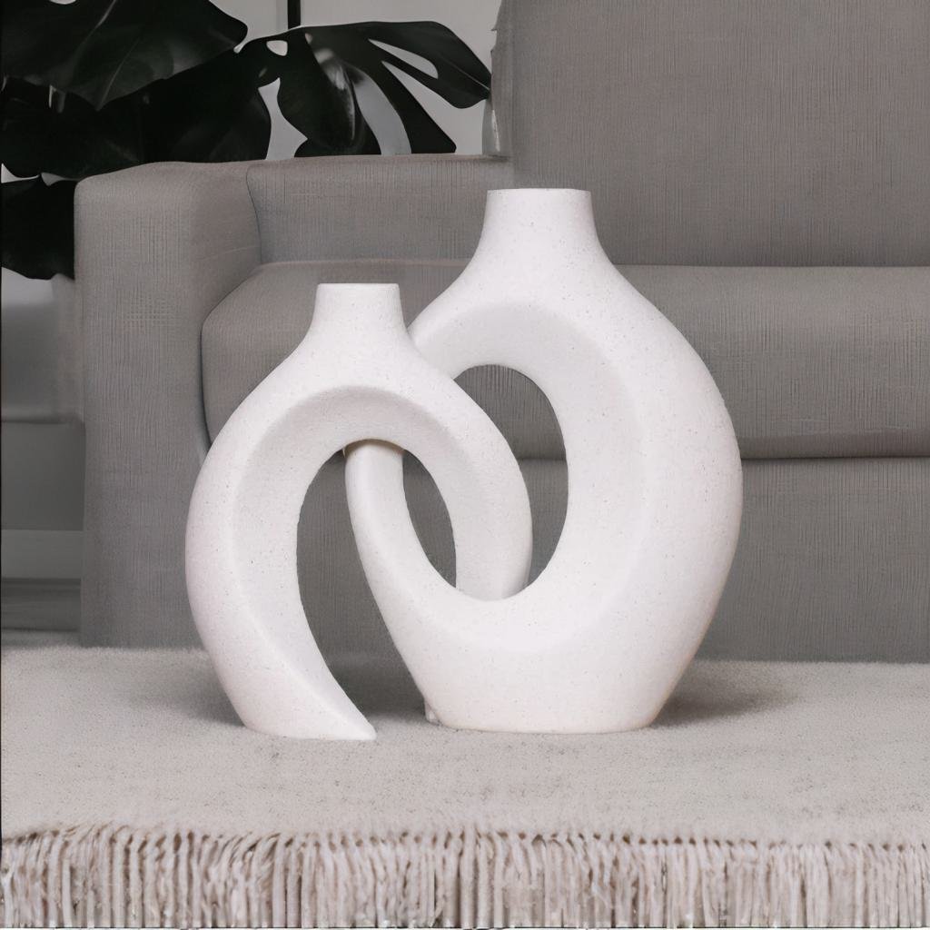 Avtoit | Gleora Intertwined Ceramic Flower Vase – Elegant Decorative Centrepiece for Modern & Classic Interiors