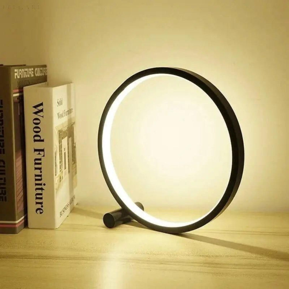 Avtoit | Modern Minimalist Dimmable LED Ring Desk Lamp – Touch Control & Warm Ambient Lighting