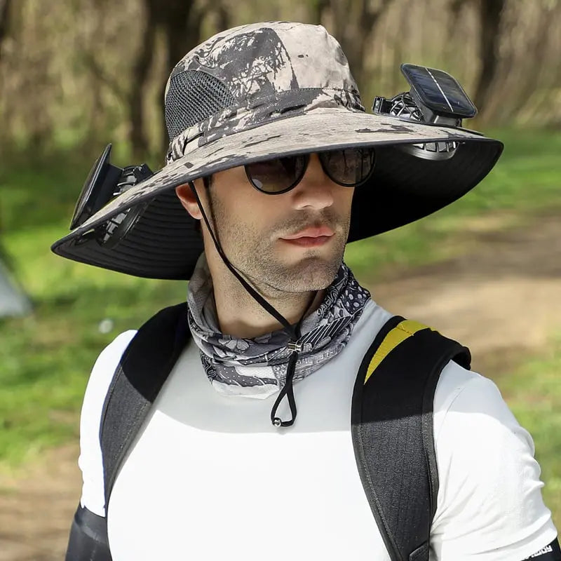 Avtoit | Outdoor sun hat with solar fan and USB charging