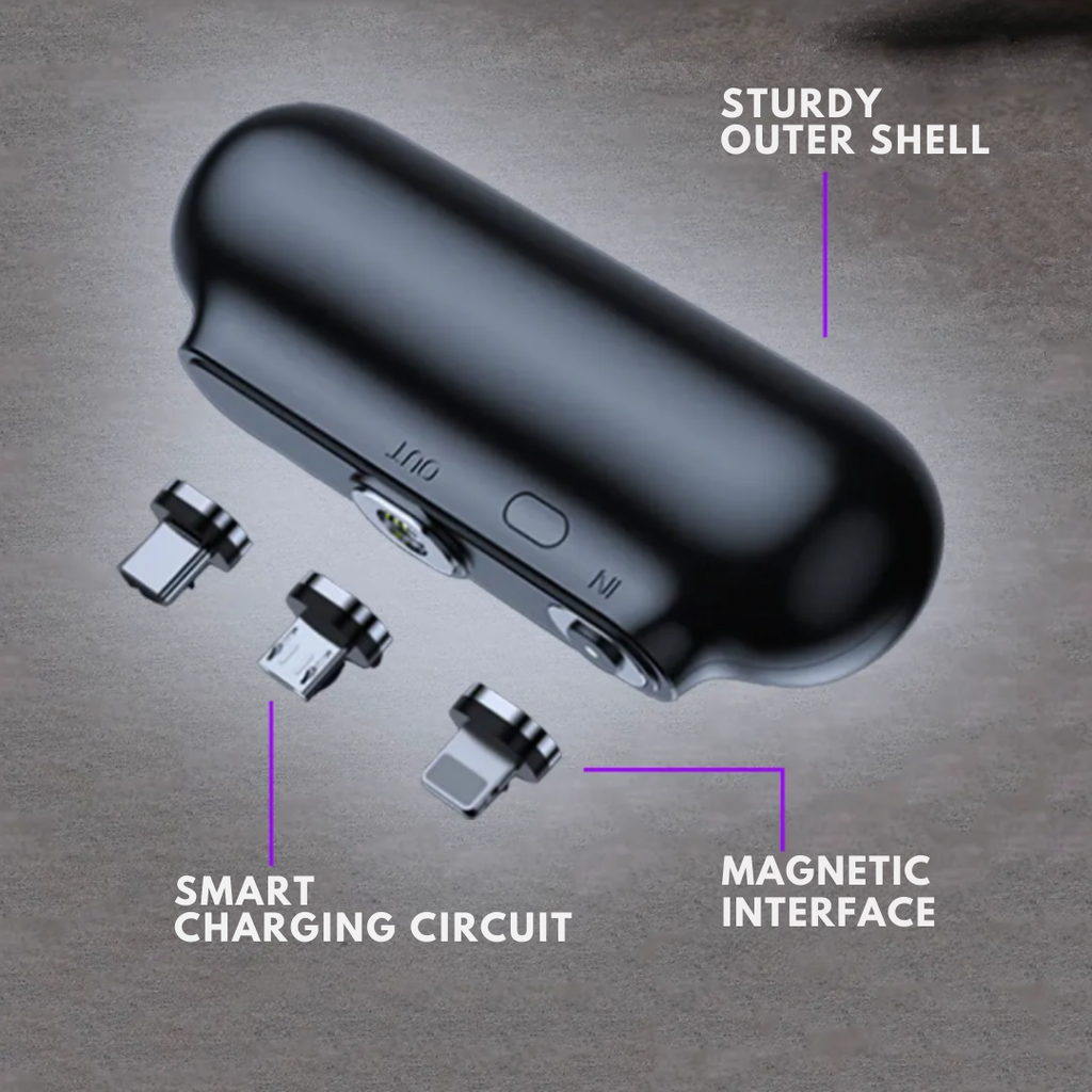 Avtoit | Universal Magnetic Mini Power Bank – Stay Charged Anywhere!