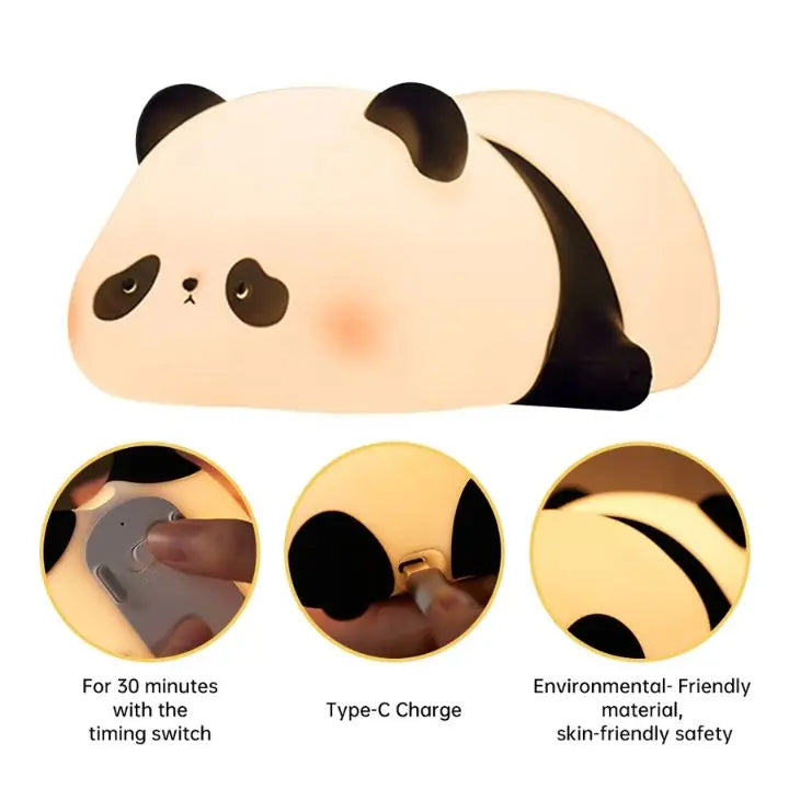 Avtoit | Panda Night Light – Soft, rechargeable and versatile
