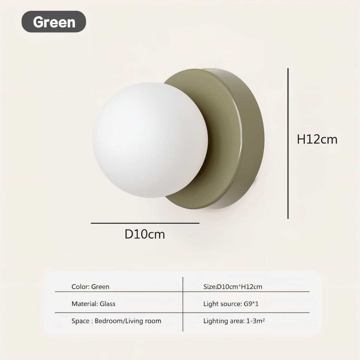 Avtoit | PearlPop Wall Light – White Glass Orb LED Wall Sconce for Modern Interiors
