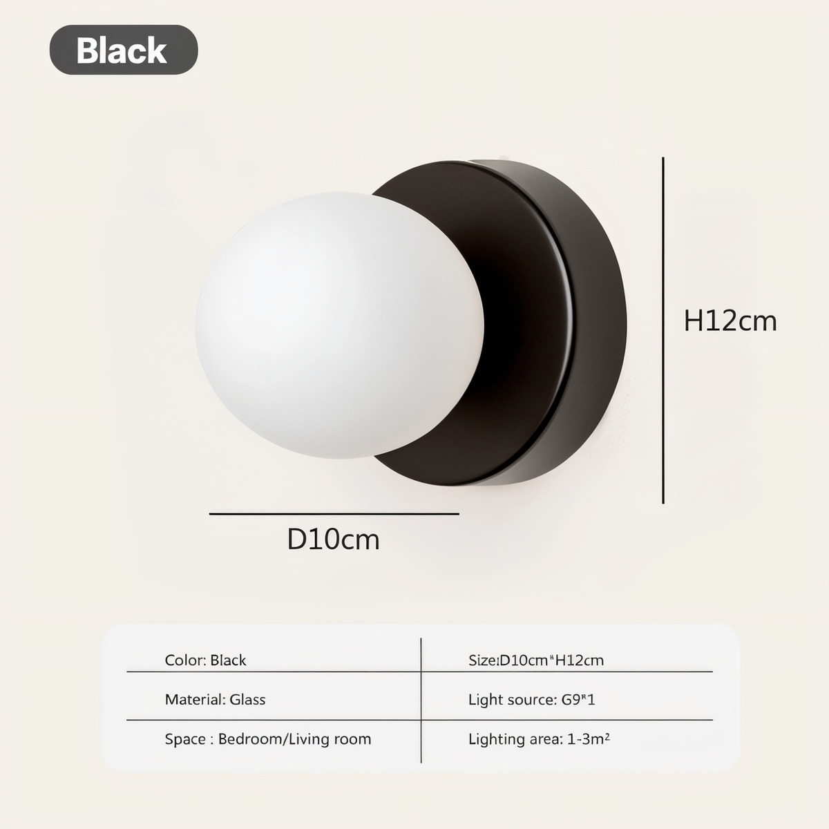 Avtoit | PearlPop Wall Light – White Glass Orb LED Wall Sconce for Modern Interiors