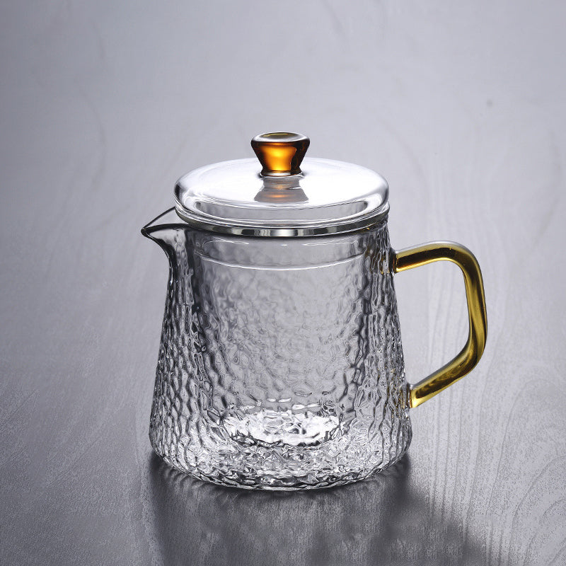 Avtoit | Pindefang Glass Teapot with Infuser | Handcrafted Heat-Resistant Teapot with Golden Handle