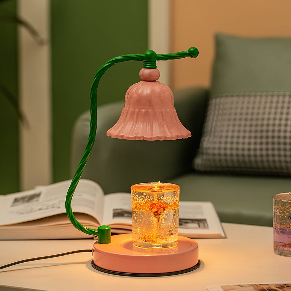 Avtoit | BloomAura – Charming Pink Glass Table Lamp