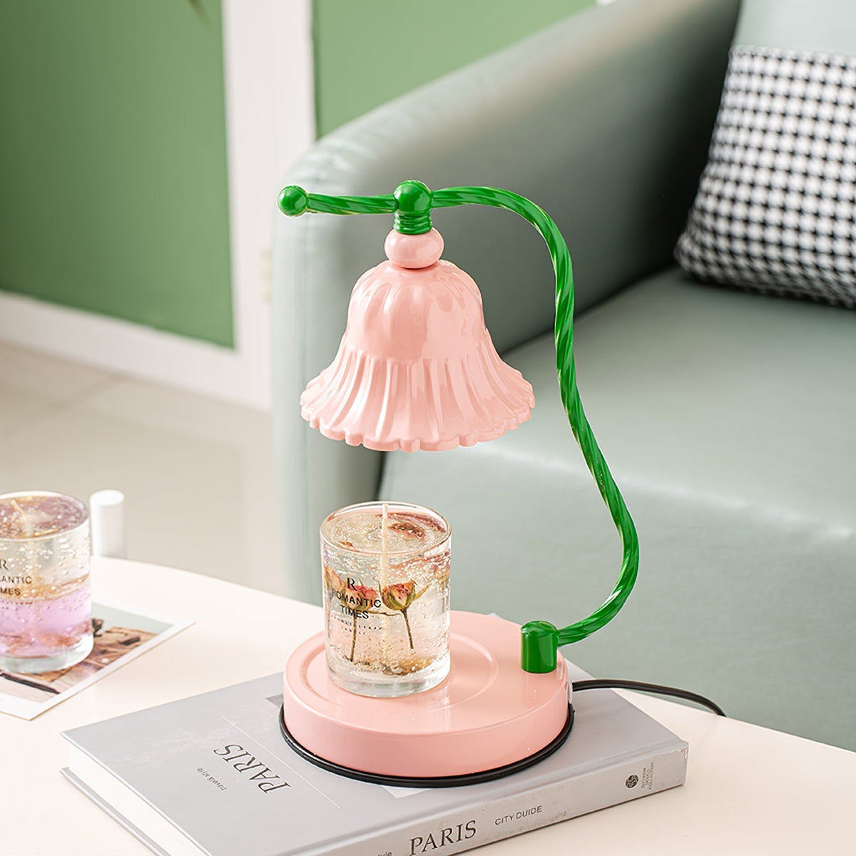 Avtoit | BloomAura – Charming Pink Glass Table Lamp