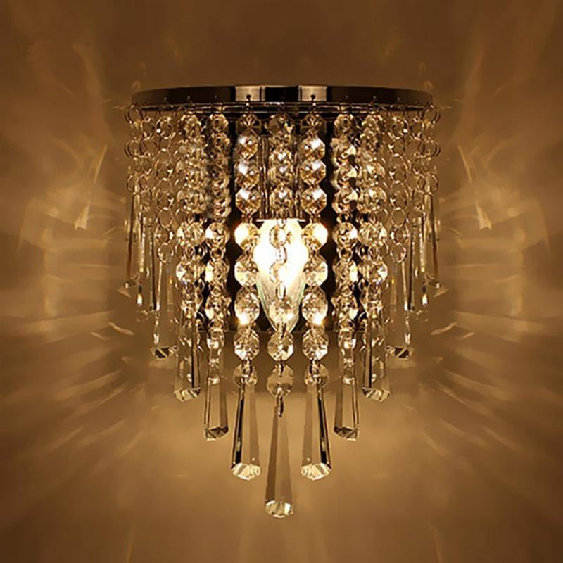 Avtoit | Modern Chrome Crystal Drop Wall Lamps