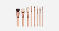 Avtoit | Princess Makeup Brush Set with 8 Pieces in Rose Gold and Beige Handles - Makes you look and feel like a princess!