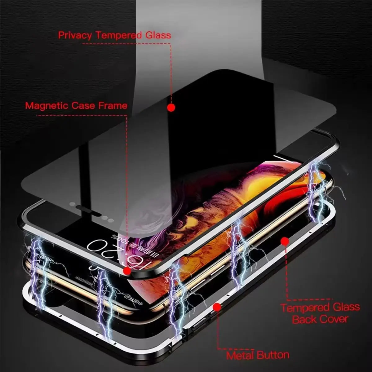 Avtoit | Privacy phone case – Slim pRedection with privacy filter and metal frame