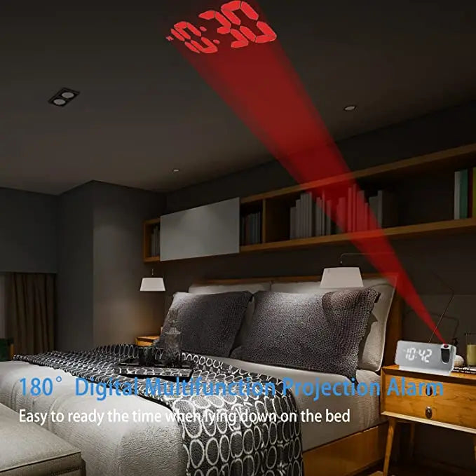 Avtoit | Projection alarm clock with mirror display and large LED screen