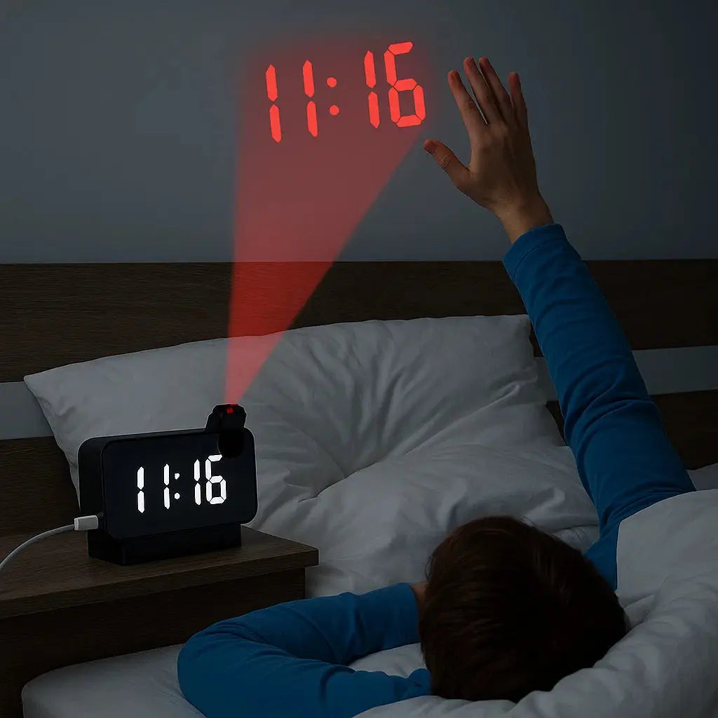 Avtoit | Projection alarm clock with mirror display and large LED screen