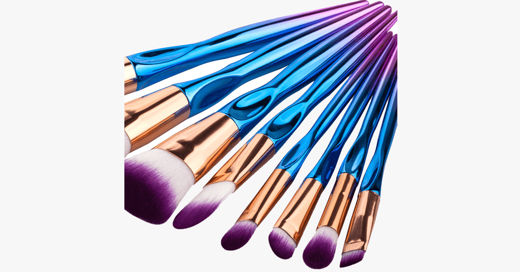 Avtoit | 8-piece rainbow mermaid brush set – Get ready for any occasion with a flawless look