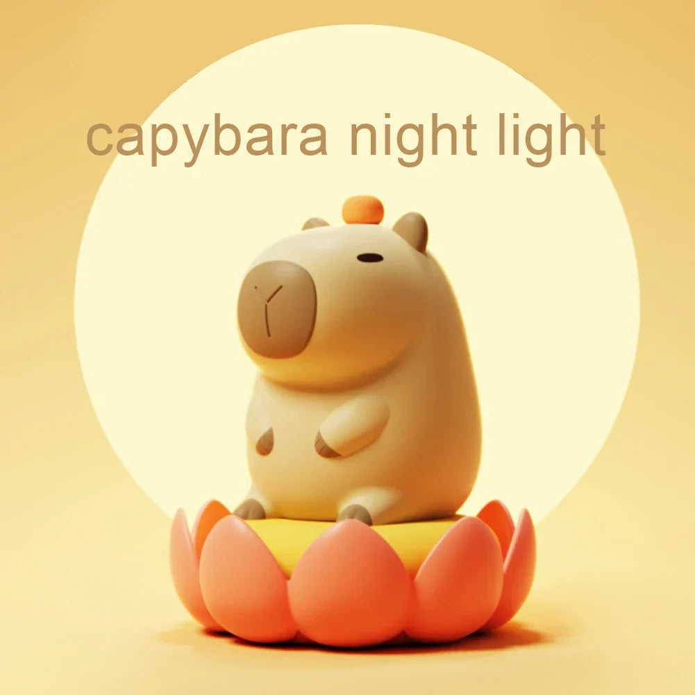 Avtoit | Capybara Light - Rechargeable Cartoon Capybara Silicone Night Light with 800mAh Battery