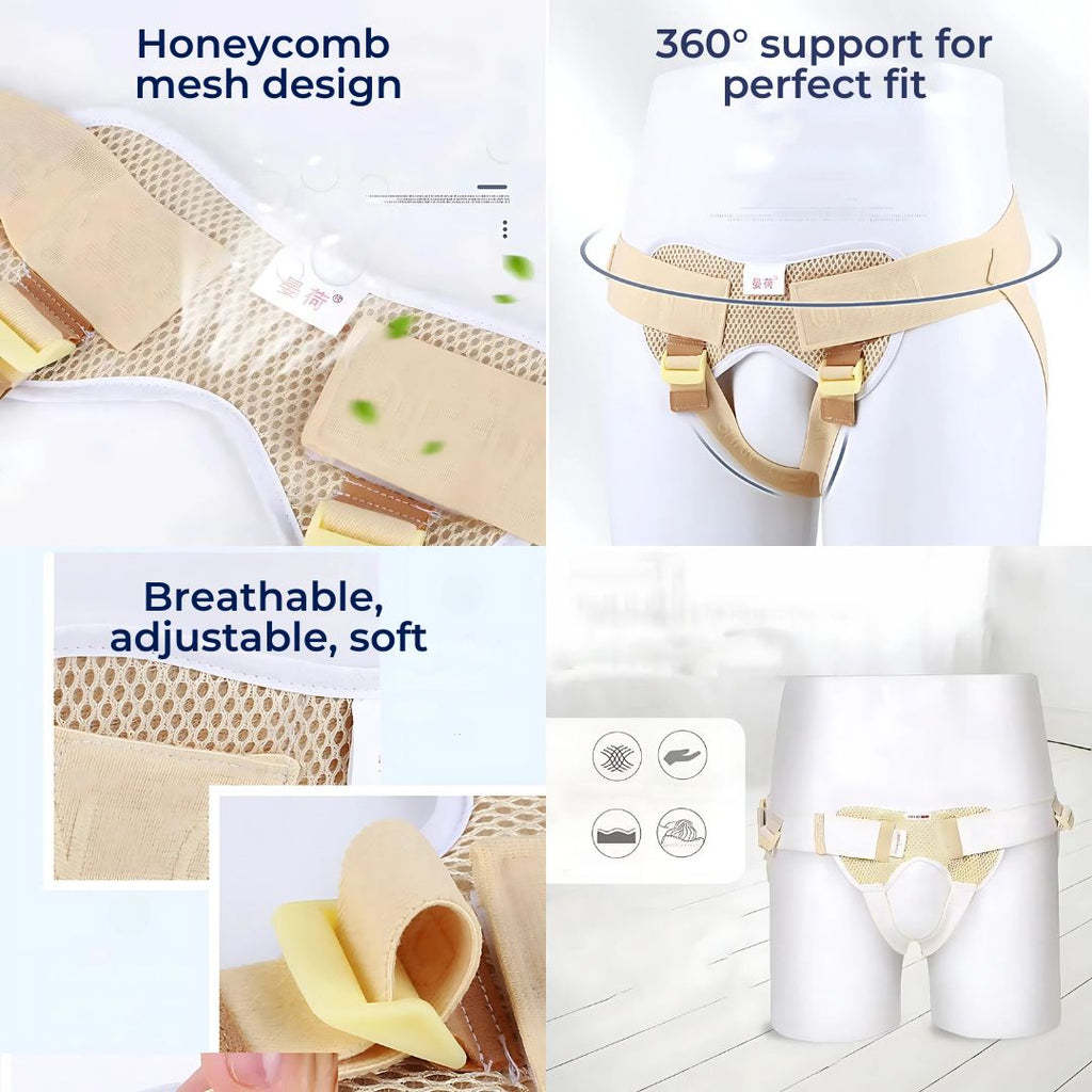 Avtoit | Adjustable Inguinal Hernia Support Belt for Men | Comfortable Breathable Hernia Brace to Improve Mobility