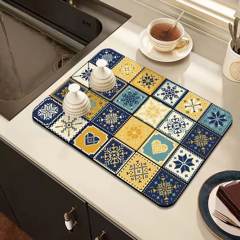 Avtoit | Retro-Quick-drying Drain Mat for Kitchen & Counters