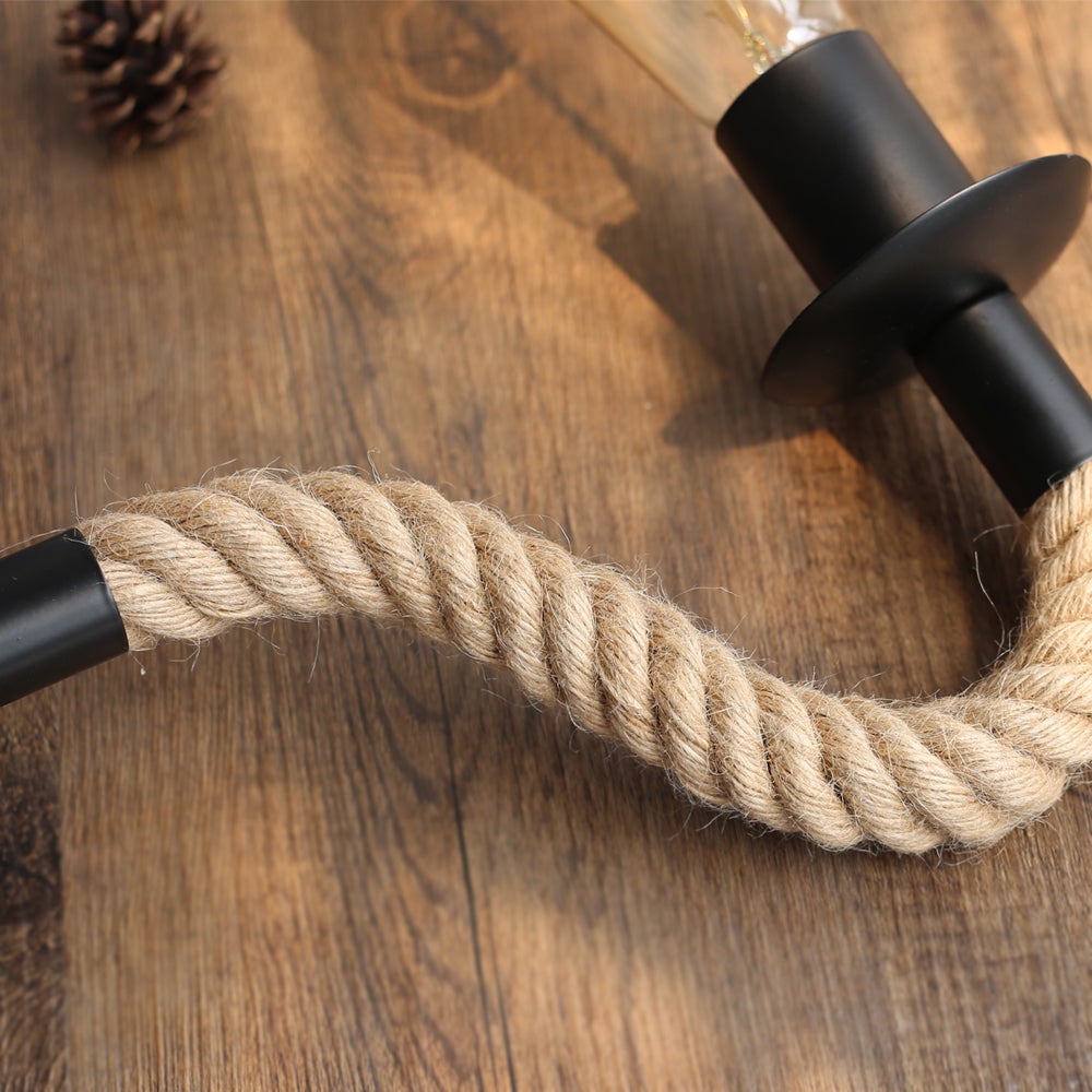 Avtoit | Retro Hemp Rope Industrial Loft Wall Lamp
