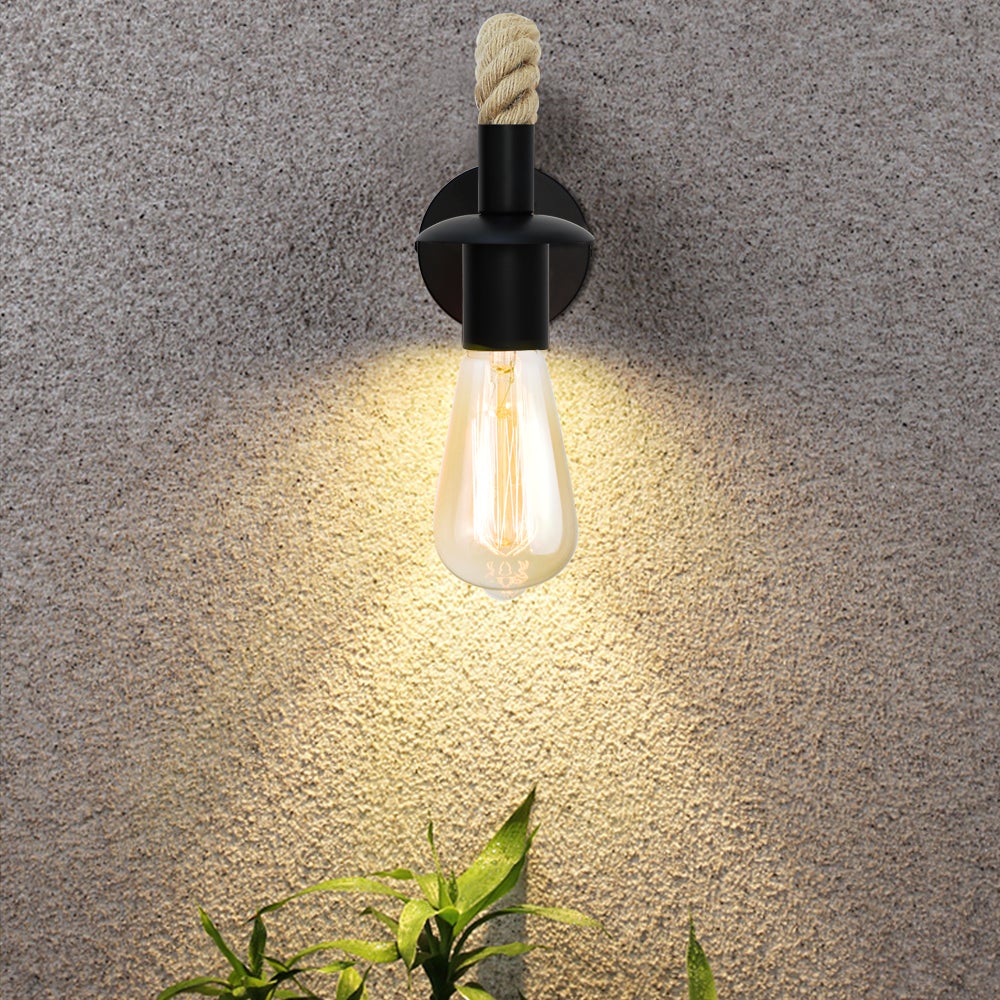 Avtoit | Retro Hemp Rope Industrial Loft Wall Lamp