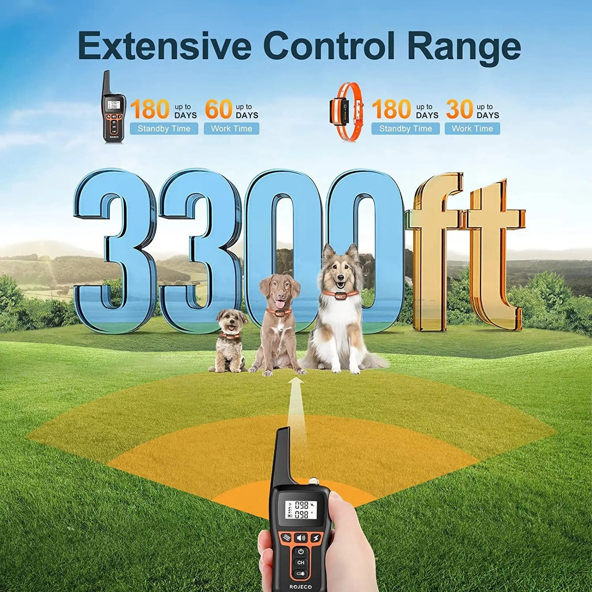 Avtoit | Remote-Controlled Dog Training Collar | Rechargeable, Waterproof & 1000m Range for Effective Dog Training