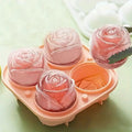 Avtoit | Rose Ice Cube Mould – 3D Silicone for Elegant Ice Cubes (4 Grid)
